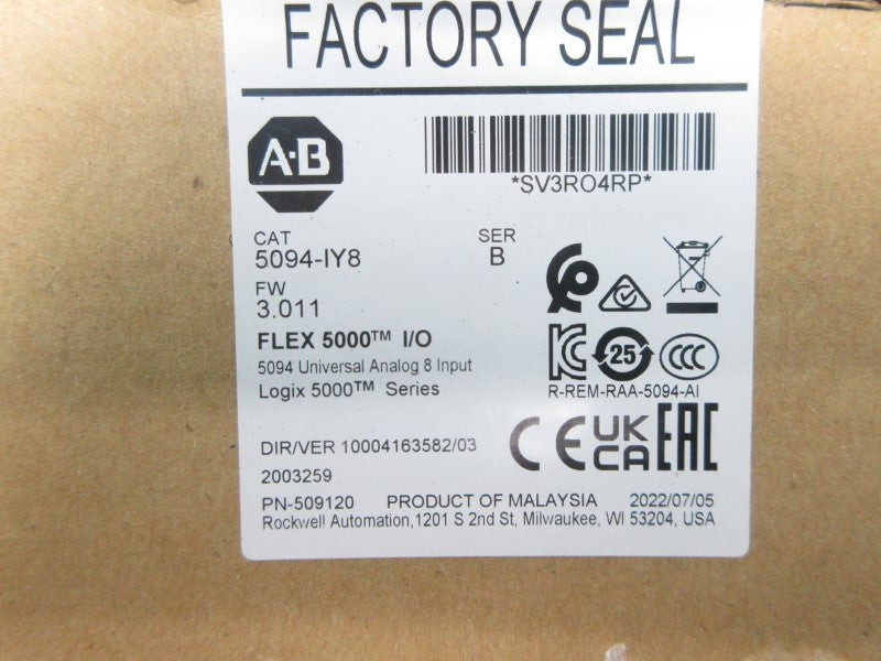 ALLEN BRADLEY 5094-IY8 SER. B F/W 3.011 DATE: 2022 NSFS