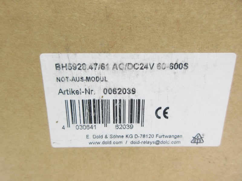 DOLD BH5928.47/61 0062039 24VAC/DC 5A 60-600S NSMP