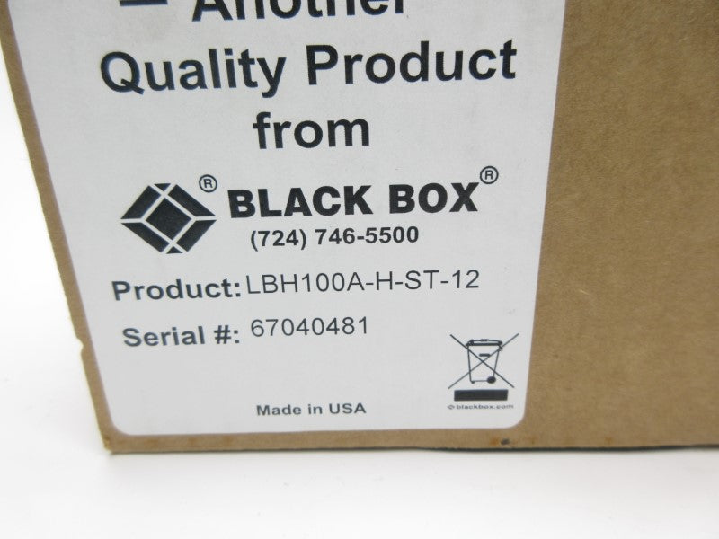 BLACK BOX LBH100A-H-ST-12 02-00964Z 8-15VDC 0.5A REV. T NSMP