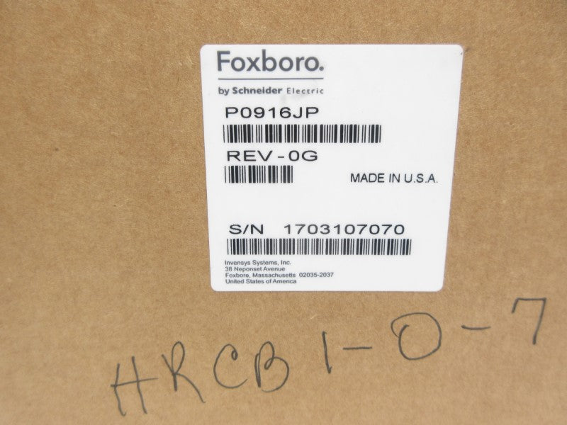 FOXBORO P0916JP 10FL/2 9VDC 1.0A REV. 0G NSMP