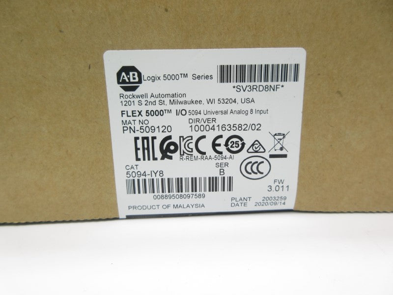 ALLEN BRADLEY 5094-IY8 SER. B F/W 3.011 18-32VDC NSMP
