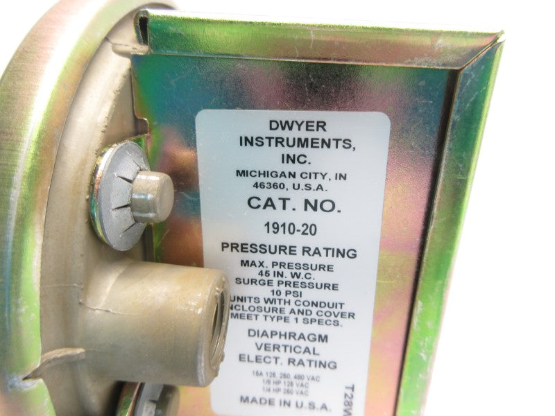 DWYER 1910-20 480VAC 15A 10PSI NSNP