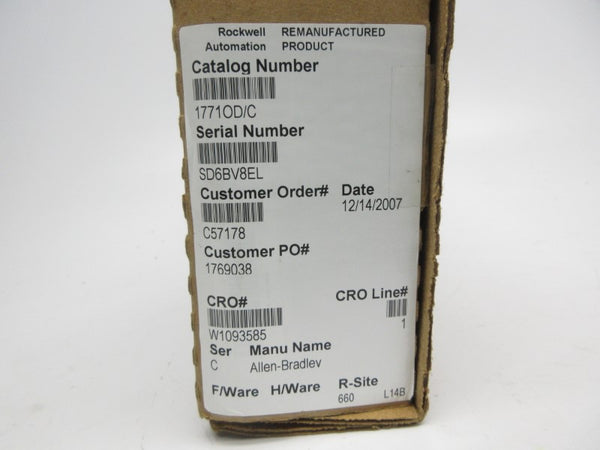 ALLEN BRADLEY 1771-OD SER. C 5VDC REMAN