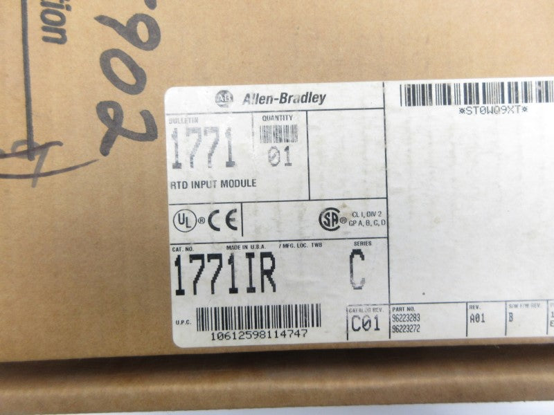 ALLEN BRADLEY 1771-IR SER. C F/W B 5VDC 0.95A REV. C01 NSMP