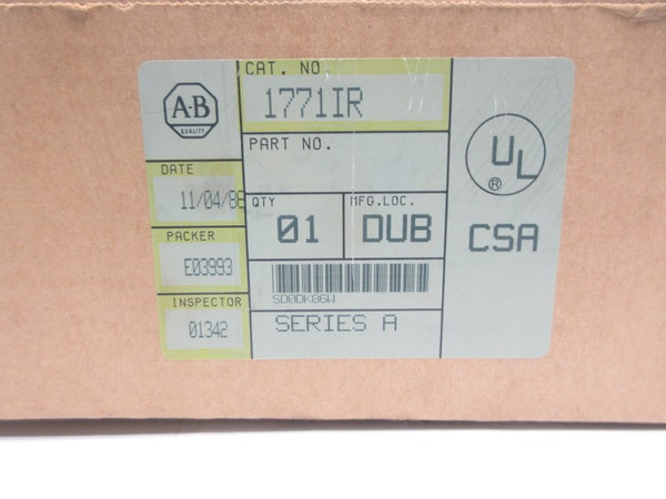 ALLEN BRADLEY 1771-IR SER. A F/W F 5VDC 0.9A NSMP