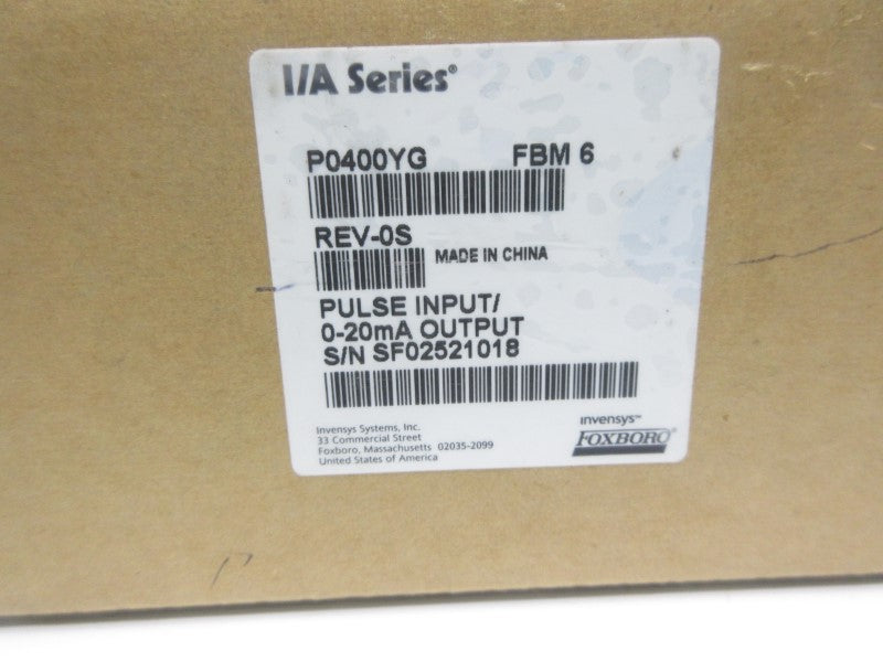 FOXBORO P0400YG REV. 0S NSFS