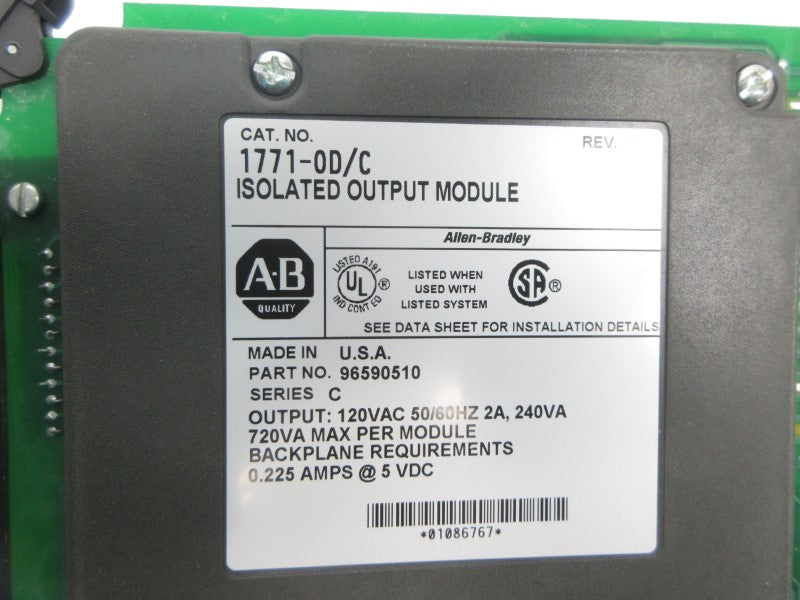 ALLEN BRADLEY 1771-OD SER. C 120VAC 2A UNMP