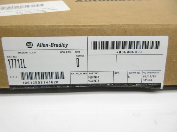 ALLEN BRADLEY 1771-IL SER. D F/W B 10VDC 1.1A NSMP
