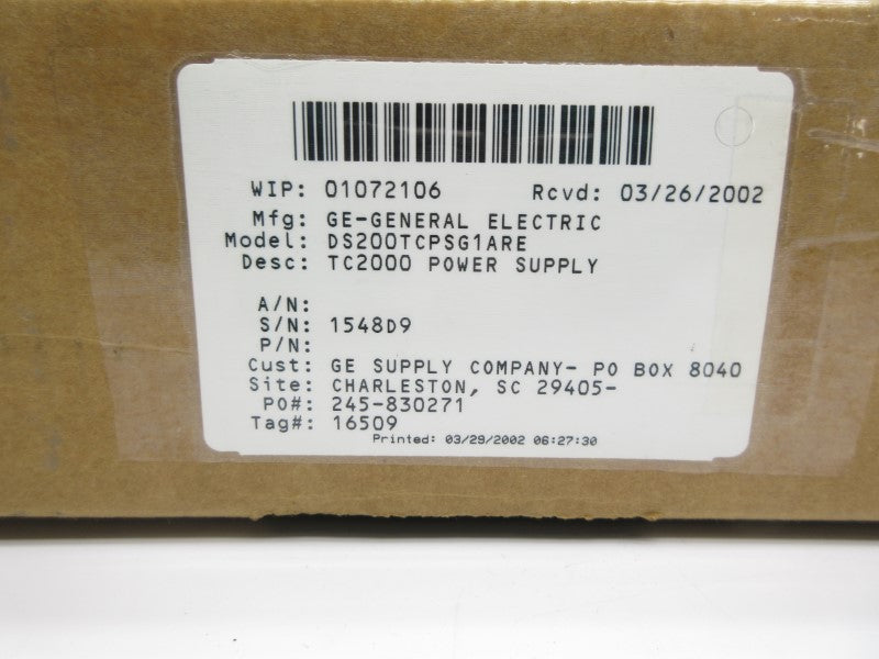GENERAL ELECTRIC DS200TCPSG1ARE NSMP
