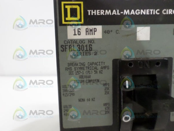 SQUARE D SFAL3016 CIRCUIT BREAKER 16A NSNP