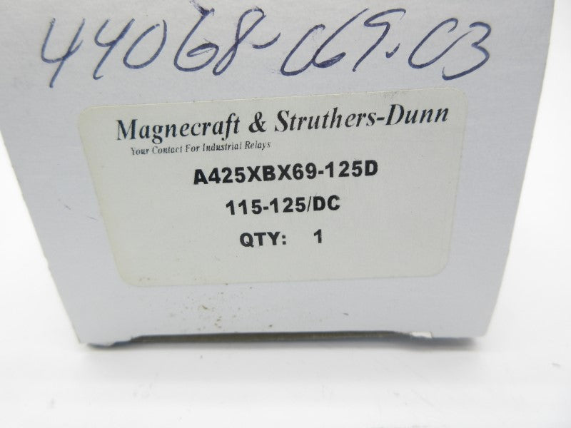 MAGNECRAFT & STRUTHERS-DUNN A425XBX69-125D 125VDC 40A NSMP