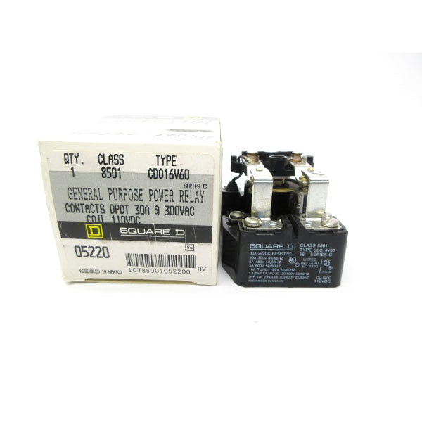 SQUARE D 8501CDO16V60 SER. C 110VDC 30A NSMP