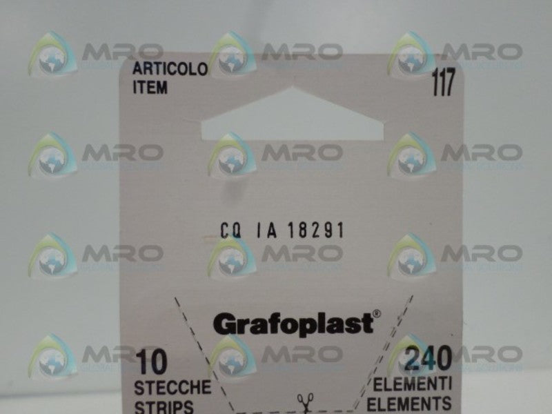 GRAFOPLAST CQ-OA-18291 "S" STRIPS (PKG OF 10) NSMP