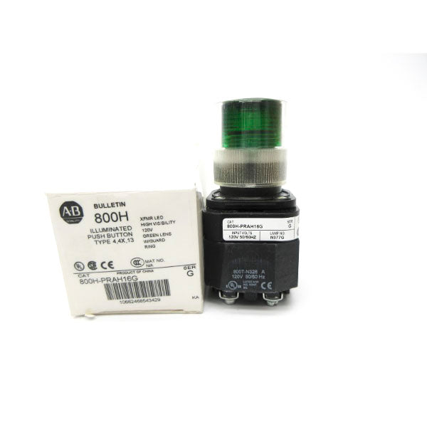ALLEN BRADLEY 800H-PRAH16G SER. G 120V (WH) NSMP