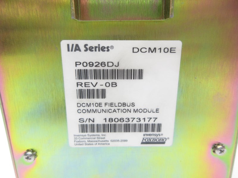 FOXBORO P0926DJ DCM10E 24VDC REV. 0B NSNP