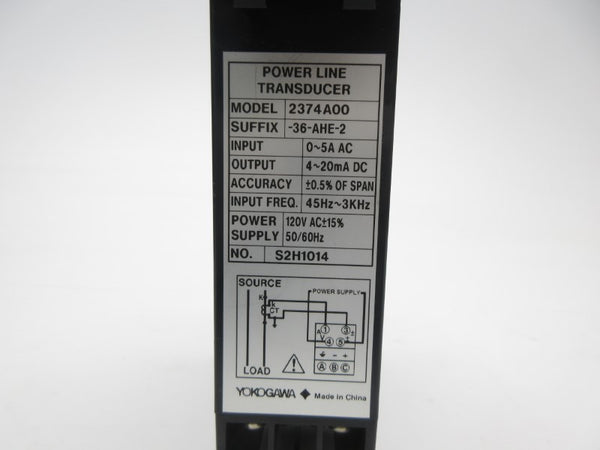 YOKOGAWA 2374A00-36-AHE-2 120VAC 0-5A NSNP