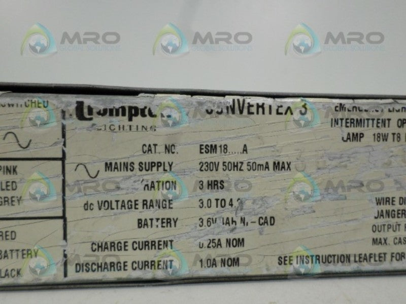 CROMPTON ESM18-A EMERGENCY LIGHTING MODULE UNMP