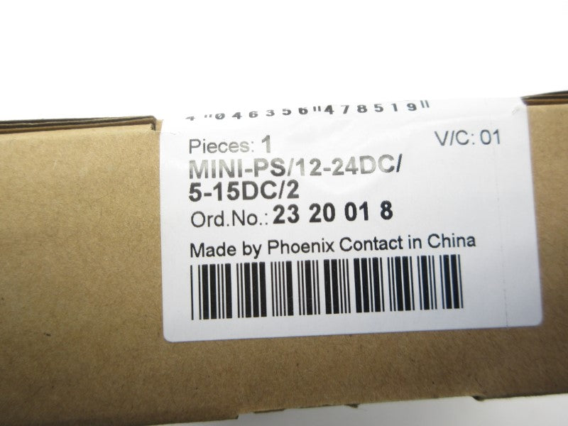 PHOENIX CONTACT MINI-PS/12-24DC/5-15DC/2 2320018 NSFS