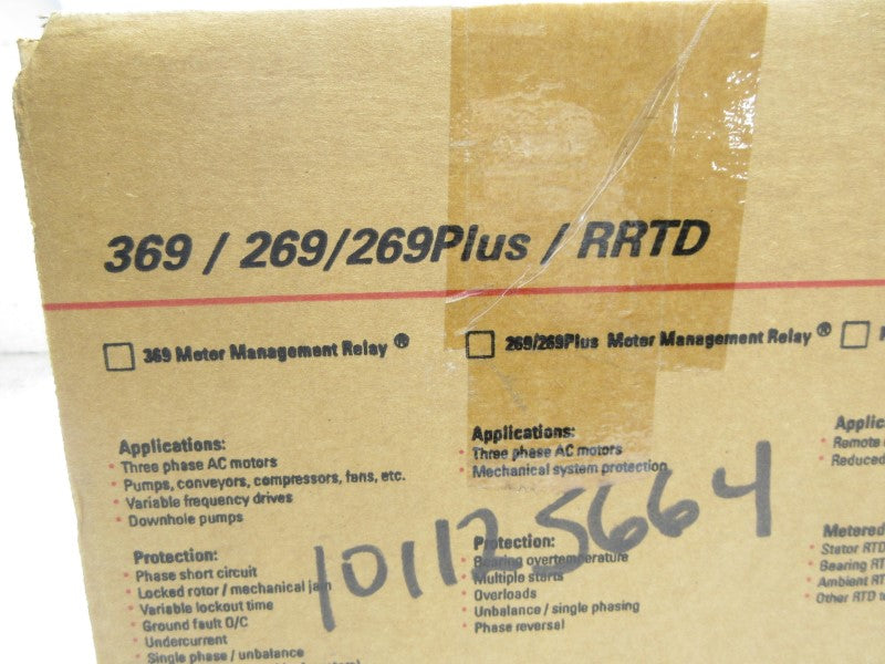 GENERAL ELECTRIC 369-HI-R-0-0-0-0-E F/W 53CMC340.000 60-265VAC NSMP