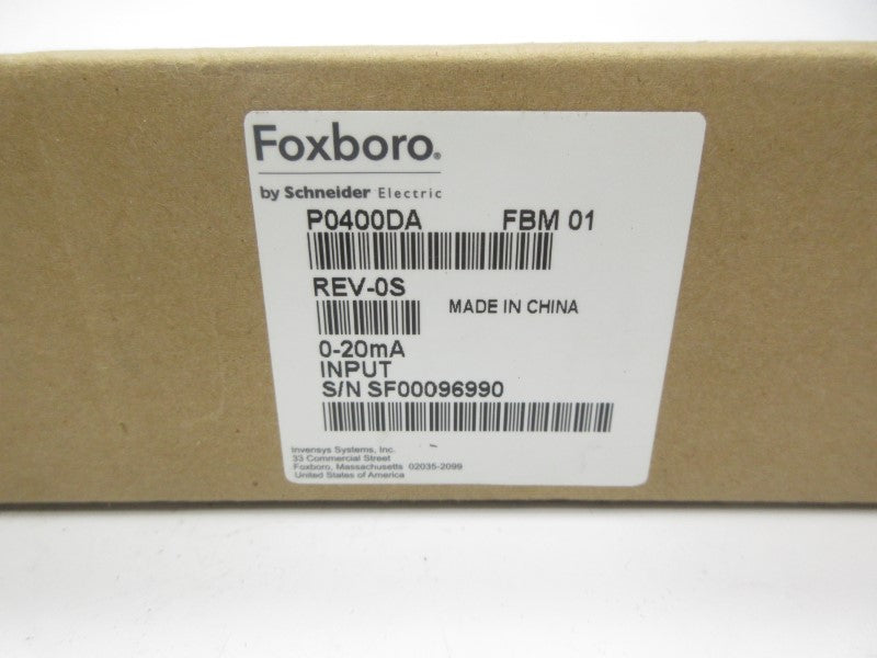 FOXBORO P0400DA FBM01 REV. 0S NSFS