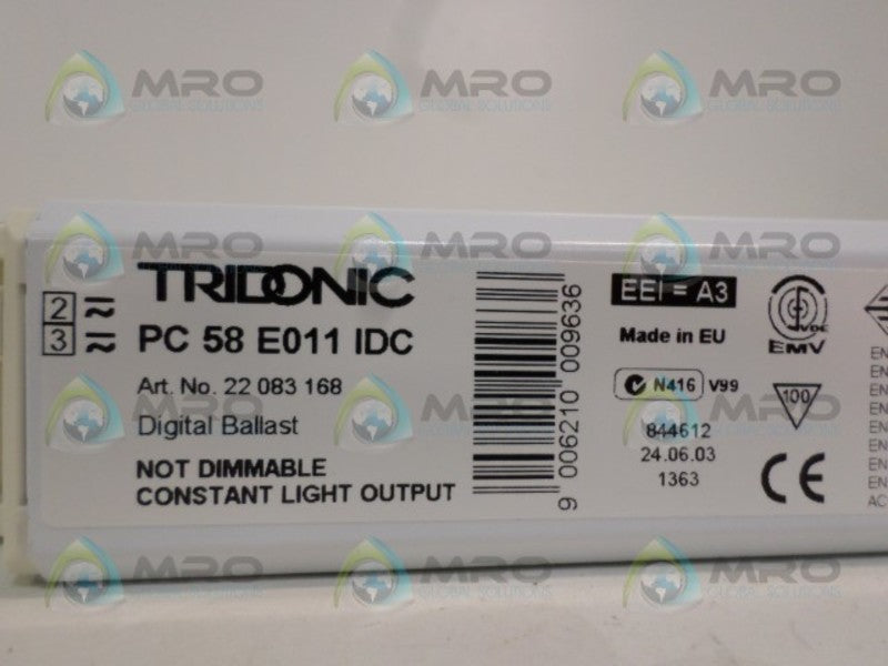 TRIDONIC 22083168 PC58E011IDC DIGITAL BALLAST  NSNP