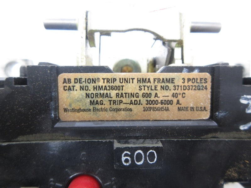 WESTINGHOUSE HMA3600T 371D372G24 600A UNMP