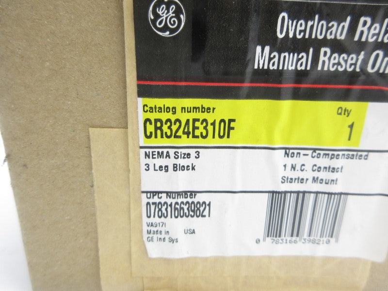 GENERAL ELECTRIC CR324E310F 90A (BK/YL) NSMP