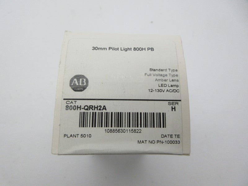 ALLEN BRADLEY 800H-QRH2A SER. H 12-130VAC/DC (WH) NSFS