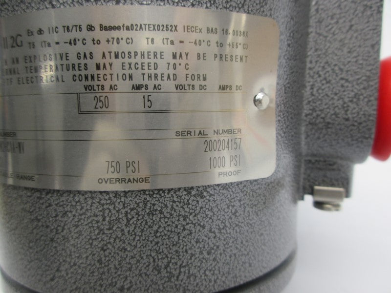SOR 4B3-K4-M2-C1A-WV 250VAC 15A 2-25PSI NSNP