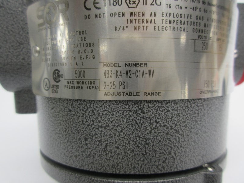 SOR 4B3-K4-M2-C1A-WV 250VAC 15A 2-25PSI NSNP