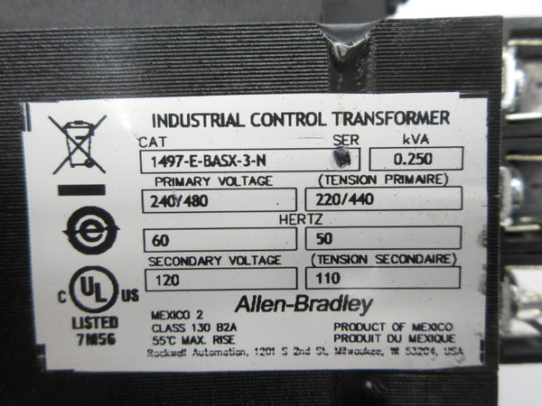 ALLEN BRADLEY 1497-E-BASX-3-N 240/480V NSNP