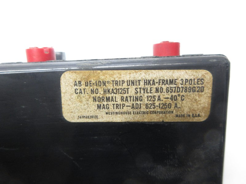 WESTINGHOUSE HKA3125T 657D789G20 125A UNMP