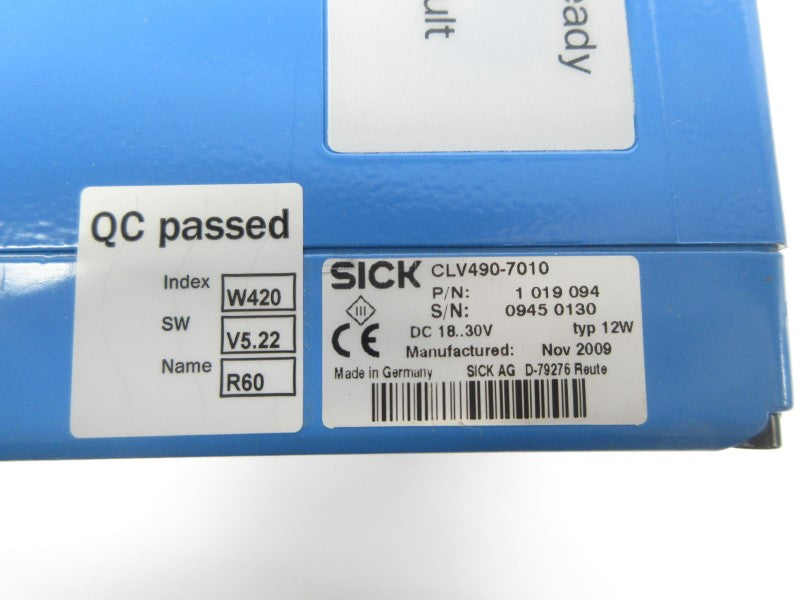 SICK CLV490-7010 1019094 18-30VDC NSNP