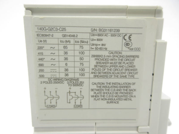 ALLEN BRADLEY 140G-G2C3-C25 690VAC 25A NSNP