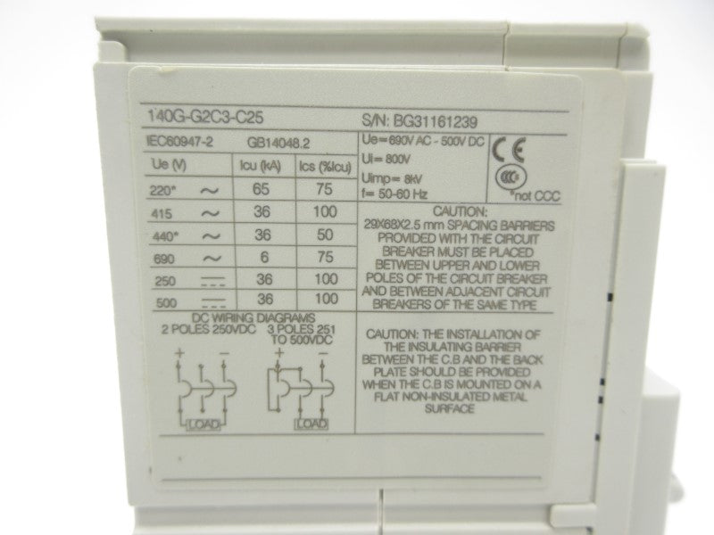ALLEN BRADLEY 140G-G2C3-C25 690VAC 25A NSNP
