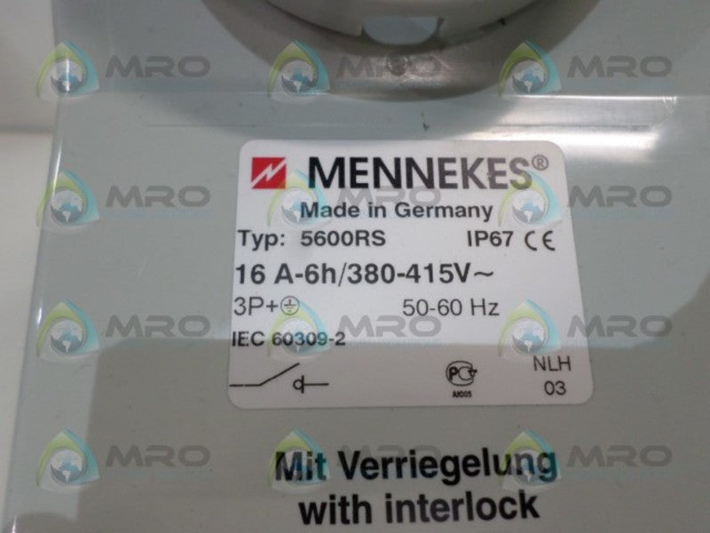 MENNEKES 5600RS SWITCHABLE INTERLOCKED SOCKET NSNP