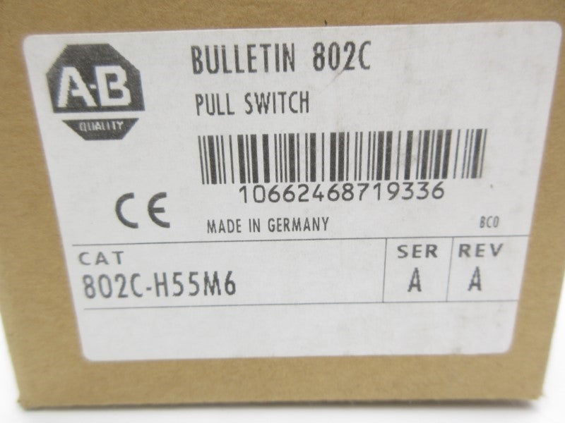 ALLEN BRADLEY 802C-H55M6 SER. A 400V 16A REV. A (BR/WH) NSMP