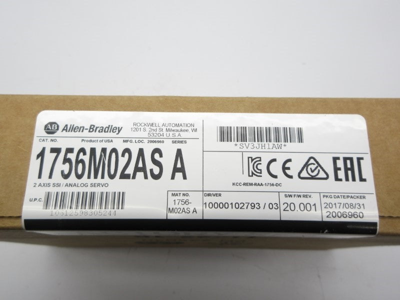 ALLEN BRADLEY 1756M02AS SER. A F/W 20.001 DATE: 2017 NSFS