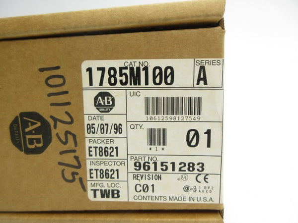 ALLEN BRADLEY 1785-M100 SER. A 5VDC 0.17A REV. C01 NSMP
