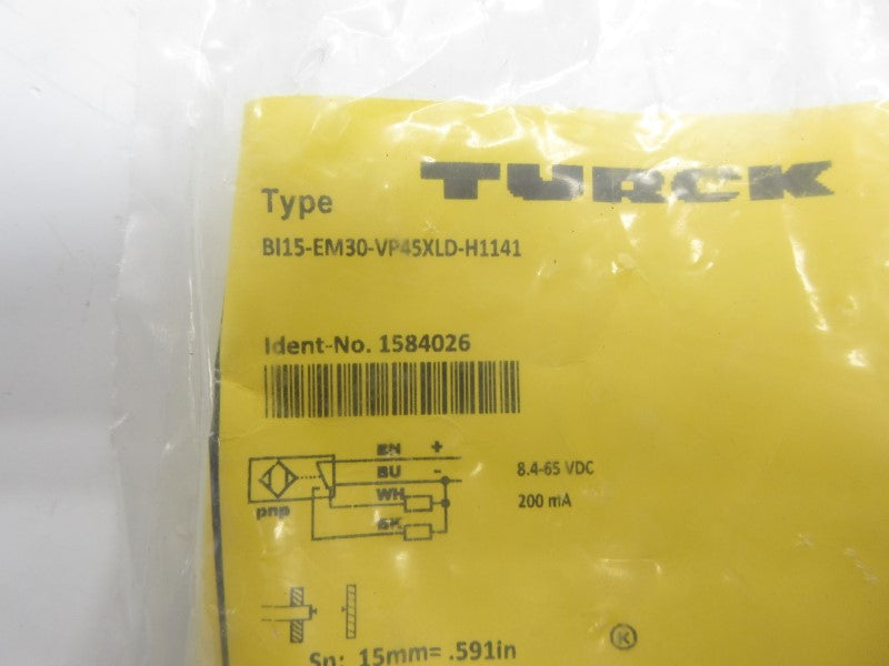 TURCK BI15-EM30-VP45XLD-H1141 1584026 8.4-65VDC NSMP