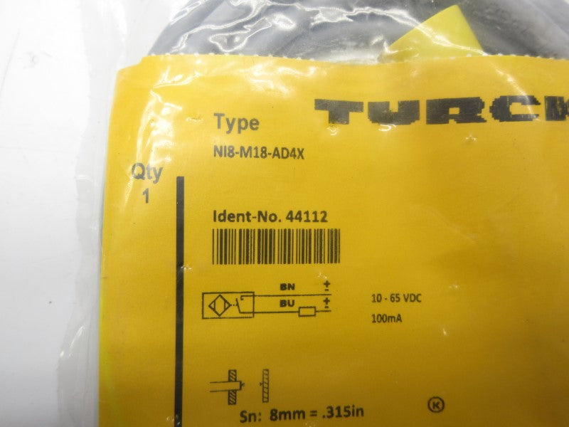 TURCK NI8-M18-AD4X 44112 10-65VDC NSMP