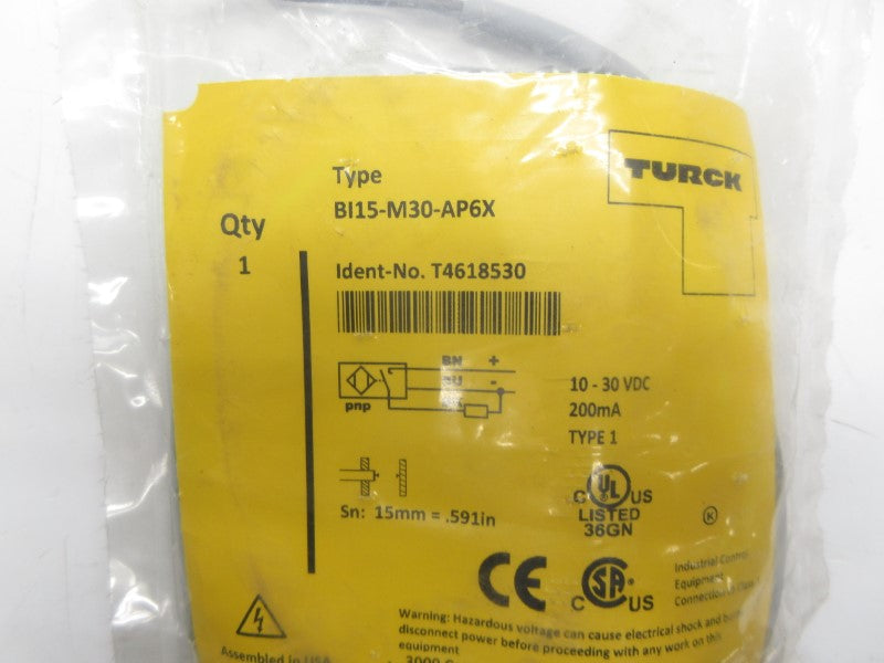 TURCK BI15-M30-AP6X T4618530 10-30VDC NSMP