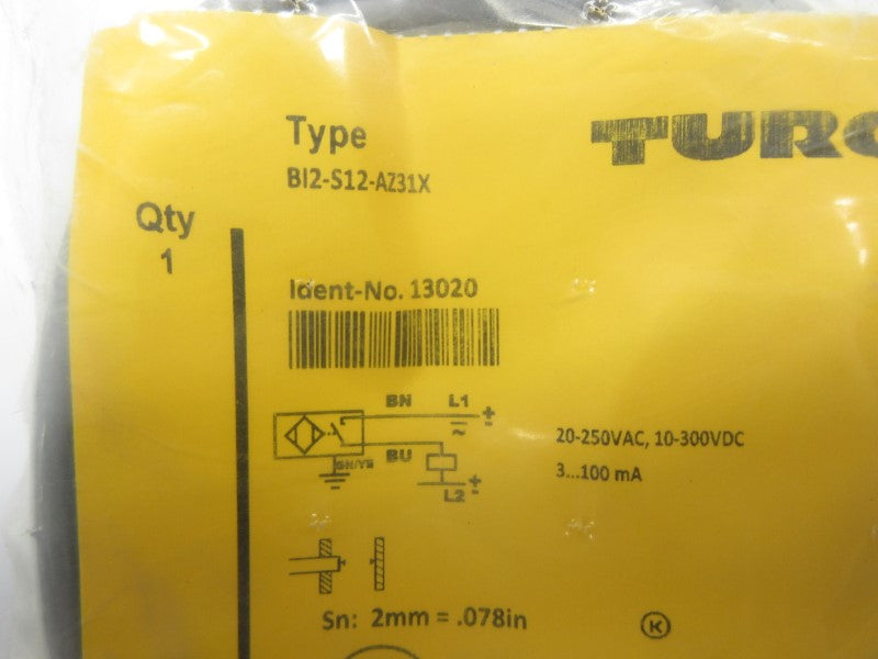 TURCK BI2-S12-AZ31X 13020 20-250VAC NSMP