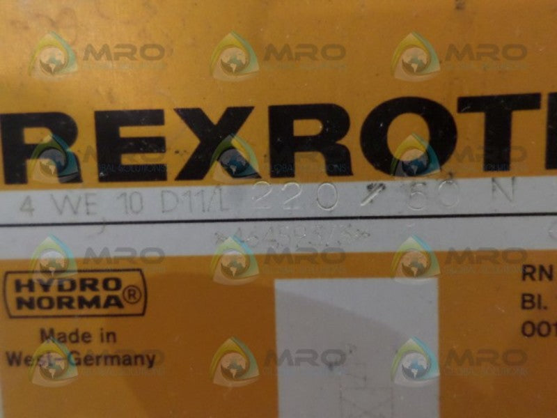 REXROTH 4WE10D11/L220/50N DIRECTIONAL CONTROL VALVE NSNP