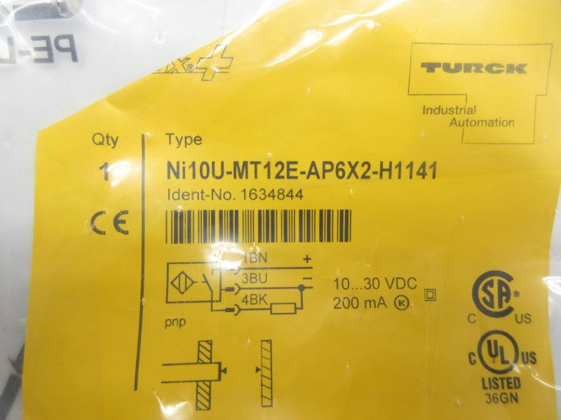 TURCK NI10U-MT12E-AP6X2-H1141 1634844 10-30VDC NSMP