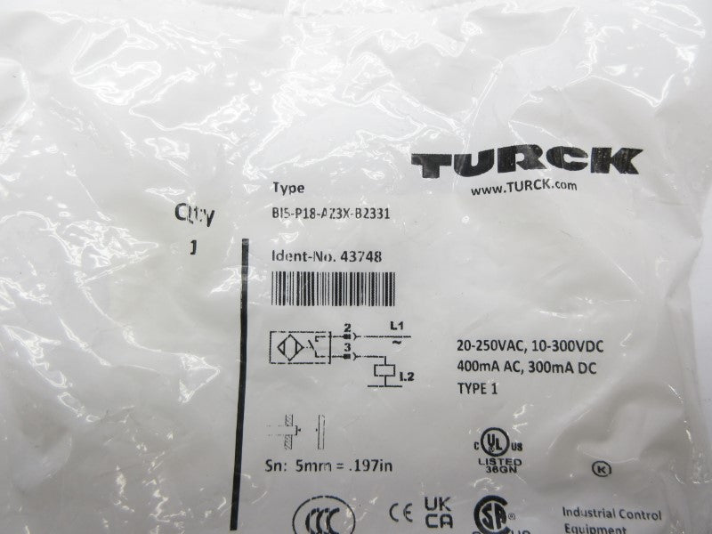 TURCK BI5-P18-AZ3X-B2331 43748 20-250VAC NSMP