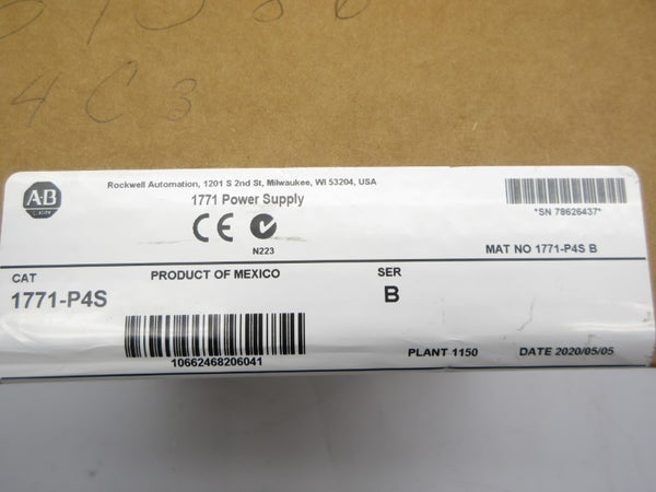 ALLEN BRADLEY 1771-P4S SER. B DATE: 2020 NSFS