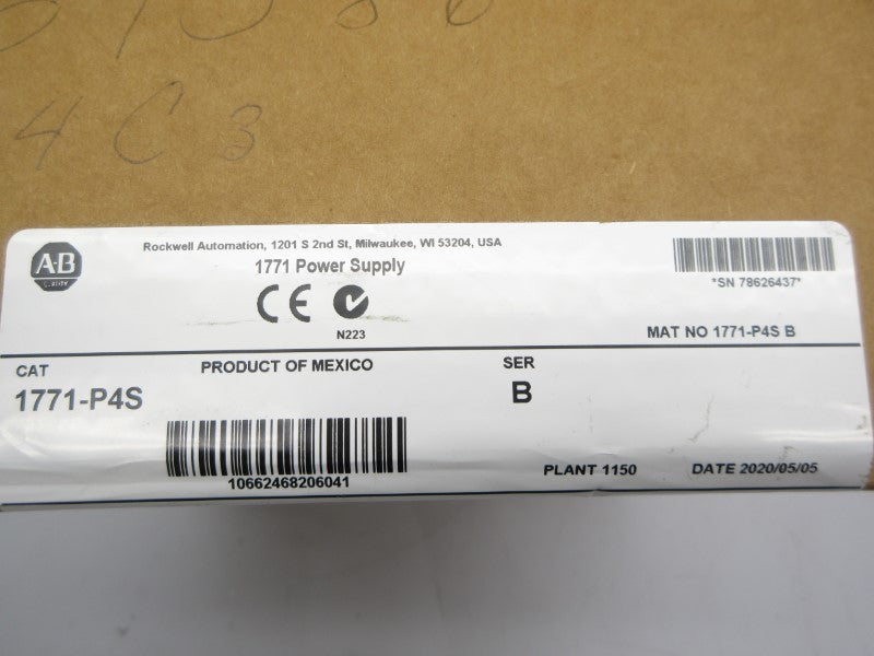 ALLEN BRADLEY 1771-P4S SER. B DATE: 2020 NSFS