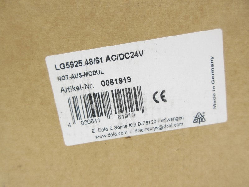 E. DOLD & SOHNE LG5925.48/61 0061919 24VAC/DC 3A NSMP