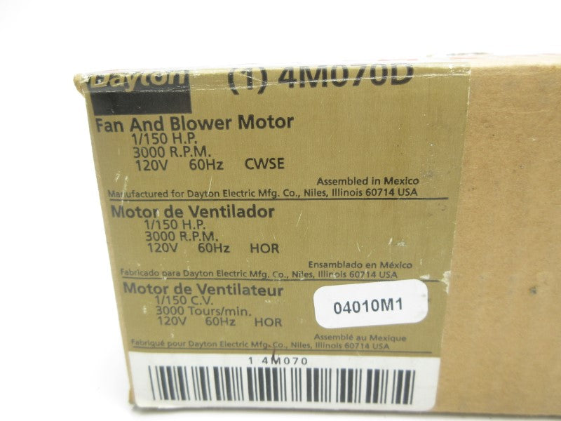DAYTON 4M070D 120V NSMP